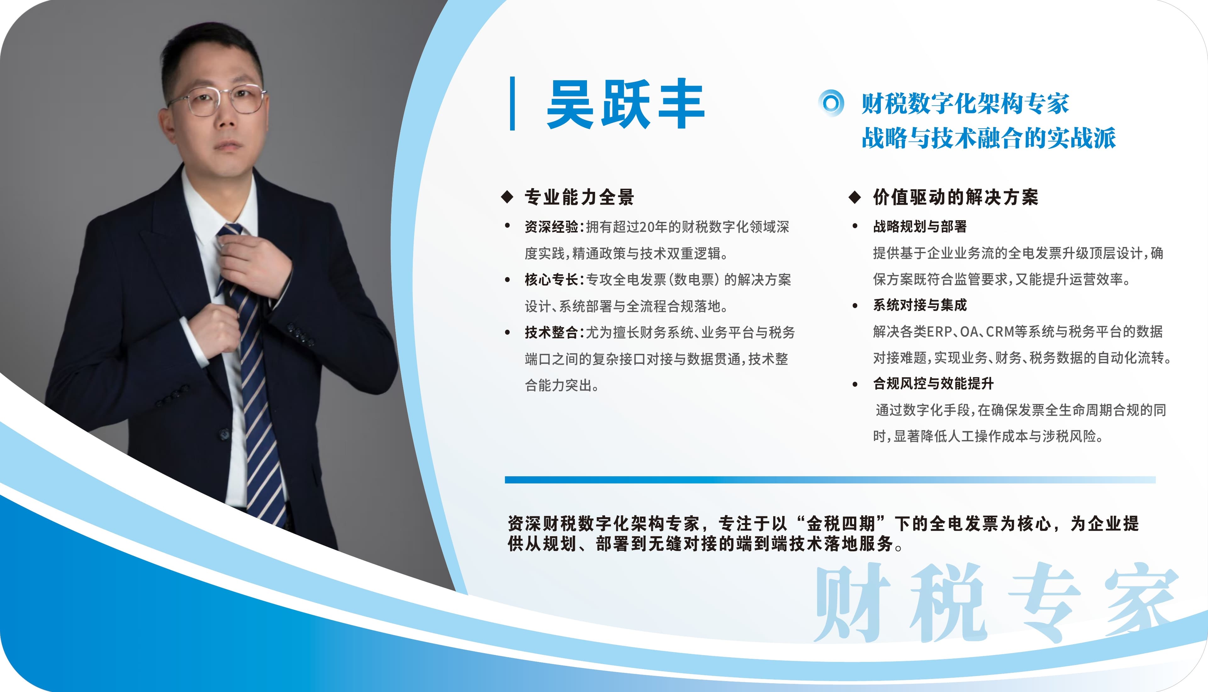 财税数字化架构专家 — 资深财税数字化架构专家